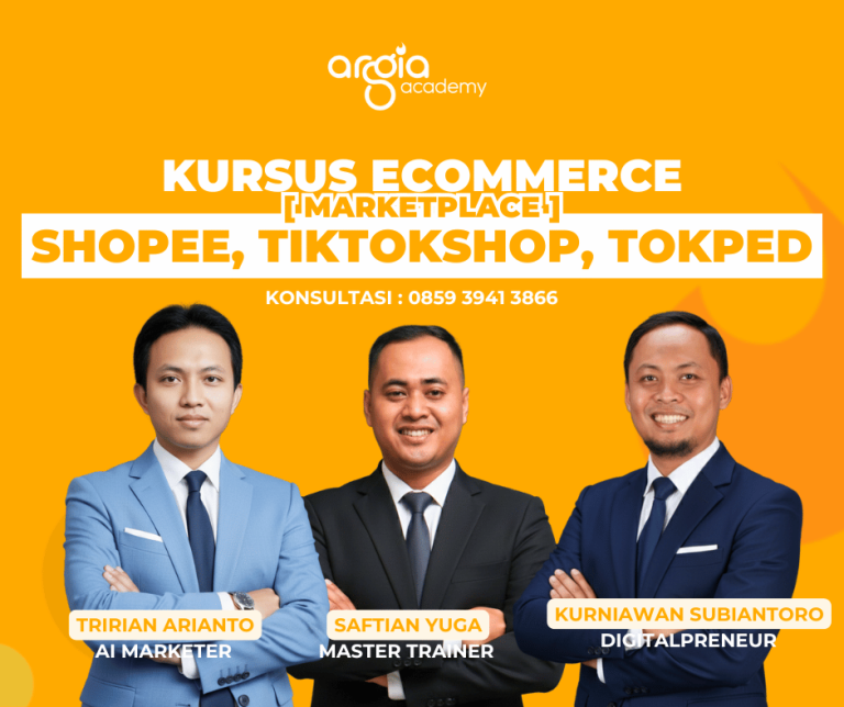 Kursus Ecommerce Marketplace Shopee TikTokShop, Tokopedia
