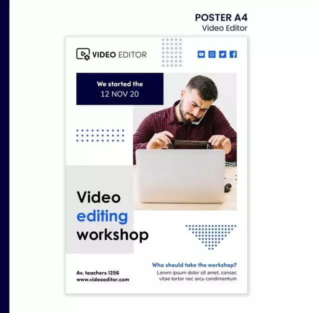 ilustrasi workshop video editing