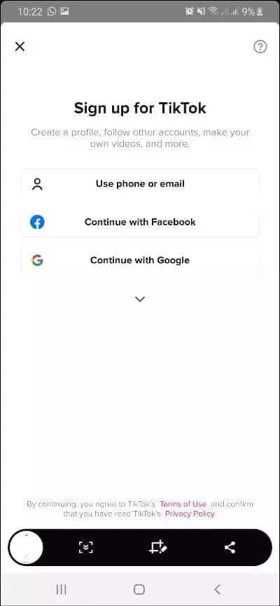 sign up