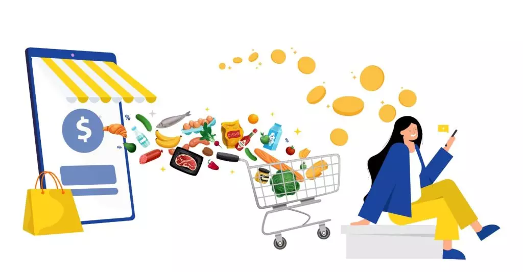 illustrasi kelebihan pemasaran online - google